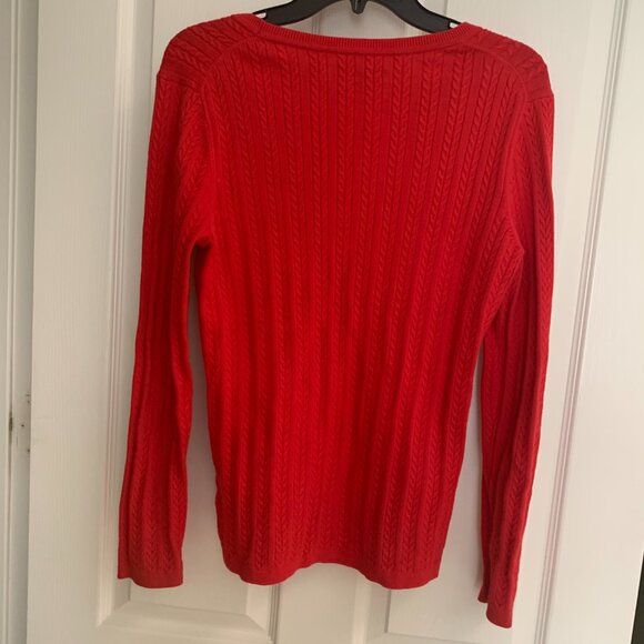 TOMMY HIFGER Baby Cable Long Sleeve U Neck Woman Sweater M - Picture 12 of 12